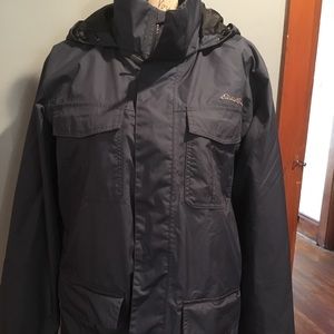 Navy blue Eddie Bauer parka/raincoat